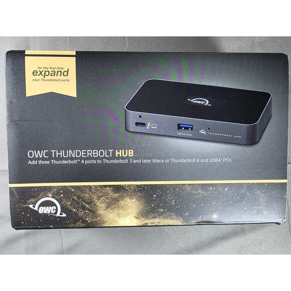 OWC Thunderbolt 4 Hub Docking Station, USB-A, Grey / Black, Brand New!